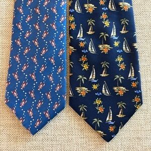 Tommy Hilfiger & Tango Nautical Silk Ties - Coastal Preppy Bundle